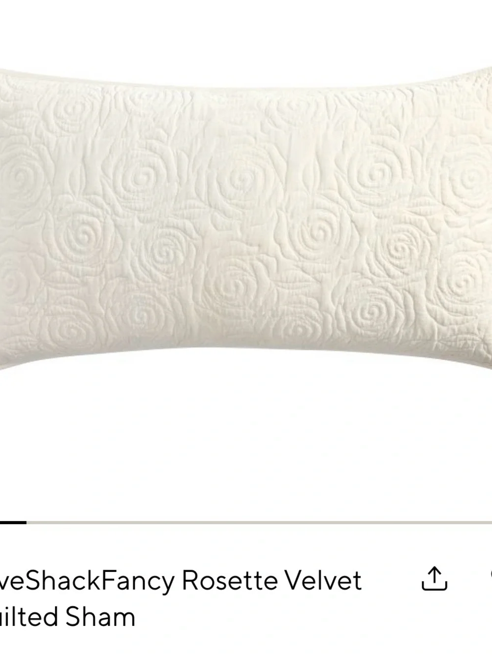 LoveShackFancy Cream Quilted Rosette Bedspread with Floral Accents